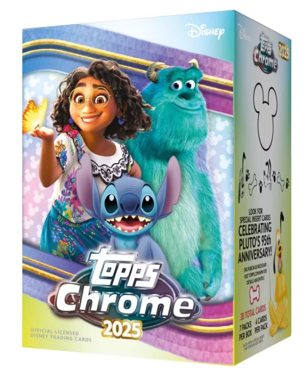 Amazon.com: 2025 Topps Chrome Disney Sealed Value Blaster Box (7
